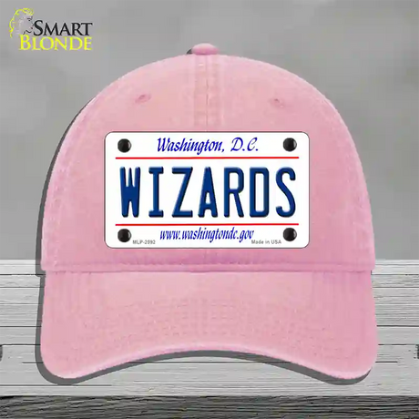 Wizards Washington DC State Novelty License Plate Hat Unconstructed Cotton / Pink