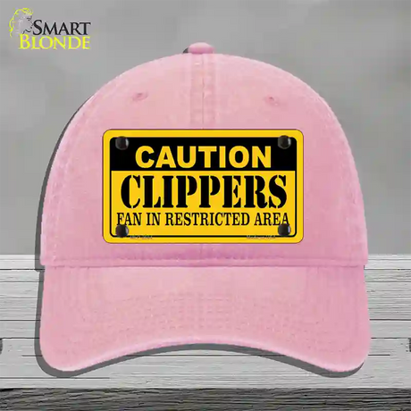 Caution Clippers Fan Novelty License Plate Hat Unconstructed Cotton / Pink