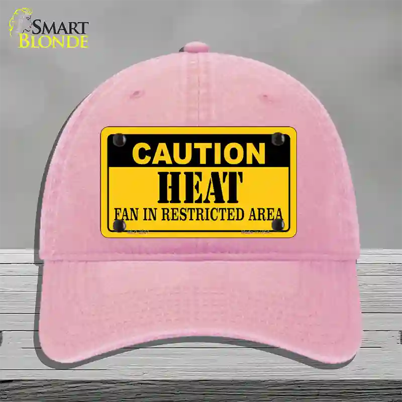 Caution Heat Fan Novelty License Plate Hat Unconstructed Cotton / Pink