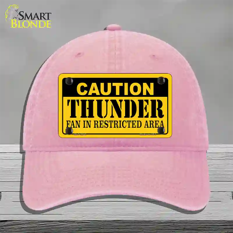 Caution Thunder Fan Novelty License Plate Hat Unconstructed Cotton / Pink