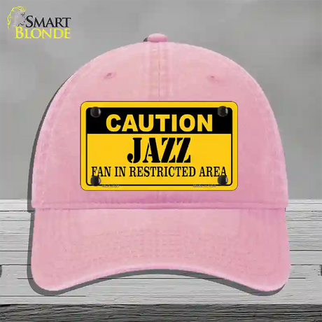 Caution Jazz Fan Novelty License Plate Hat Unconstructed Cotton / Pink