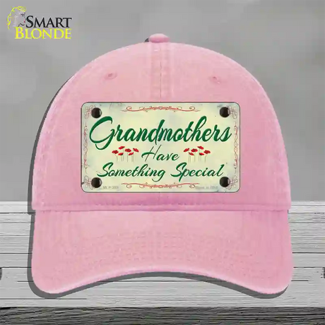 Grandmothers Something Special Novelty License Plate Hat Unconstructed Cotton / Pink