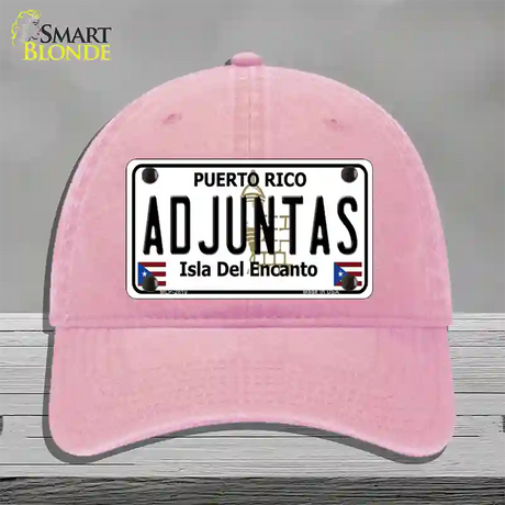 Adjuntas Novelty License Plate Hat Unconstructed Cotton / Pink