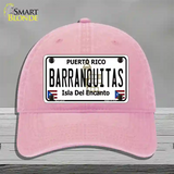 Barranquitas Novelty License Plate Hat Unconstructed Cotton / Pink