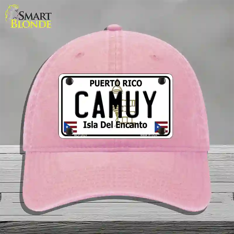 Camuy Novelty License Plate Hat Unconstructed Cotton / Pink