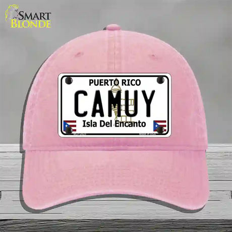 Camuy Novelty License Plate Hat Unconstructed Cotton / Pink