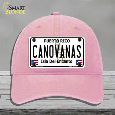 Canovanas Puerto Rico Novelty License Plate Hat Unconstructed Cotton / Pink