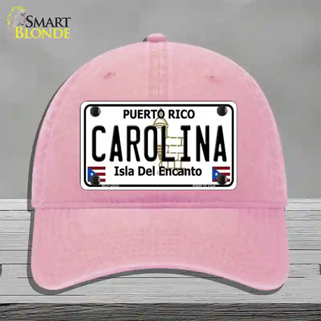 Carolina Novelty License Plate Hat Unconstructed Cotton / Pink