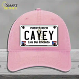 Cayey Puerto Rico Novelty License Plate Hat Unconstructed Cotton / Pink