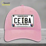 Ceiba Novelty License Plate Hat Unconstructed Cotton / Pink