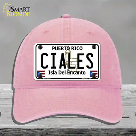 Ciales Novelty License Plate Hat Unconstructed Cotton / Pink