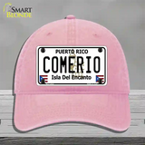 Comerio Novelty License Plate Hat Unconstructed Cotton / Pink