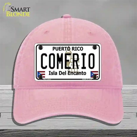 Comerio Novelty License Plate Hat Unconstructed Cotton / Pink