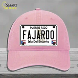 Fajardo Novelty License Plate Hat Unconstructed Cotton / Pink