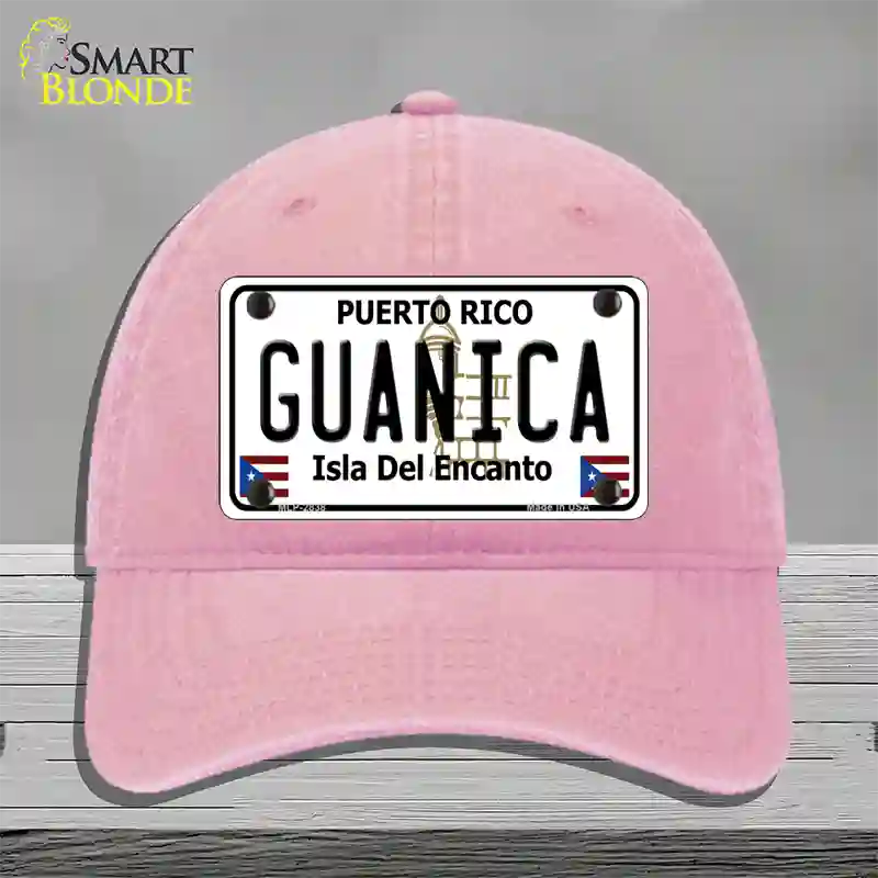 Guanica Puerto Rico Novelty License Plate Hat Unconstructed Cotton / Pink