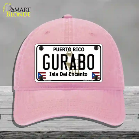 Gurabo Puerto Rico Novelty License Plate Hat Unconstructed Cotton / Pink