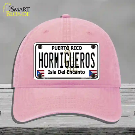 Hormiguesros Puerto Rico Novelty License Plate Hat Unconstructed Cotton / Pink