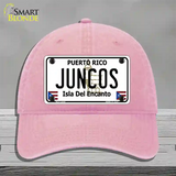 Juncos Puerto Rico Novelty License Plate Hat Unconstructed Cotton / Pink