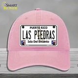 Las Piedras Puerto Rico Novelty License Plate Hat Unconstructed Cotton / Pink