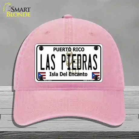 Las Piedras Puerto Rico Novelty License Plate Hat Unconstructed Cotton / Pink