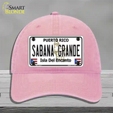 Sabana Grande Puerto Rico Novelty License Plate Hat Unconstructed Cotton / Pink