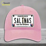 Salinas Puerto Rico Novelty License Plate Hat Unconstructed Cotton / Pink