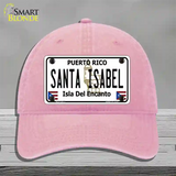 Santa Isabel Puerto Rico Novelty License Plate Hat Unconstructed Cotton / Pink