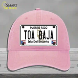 Toa Baja Puerto Rico Novelty License Plate Hat Unconstructed Cotton / Pink