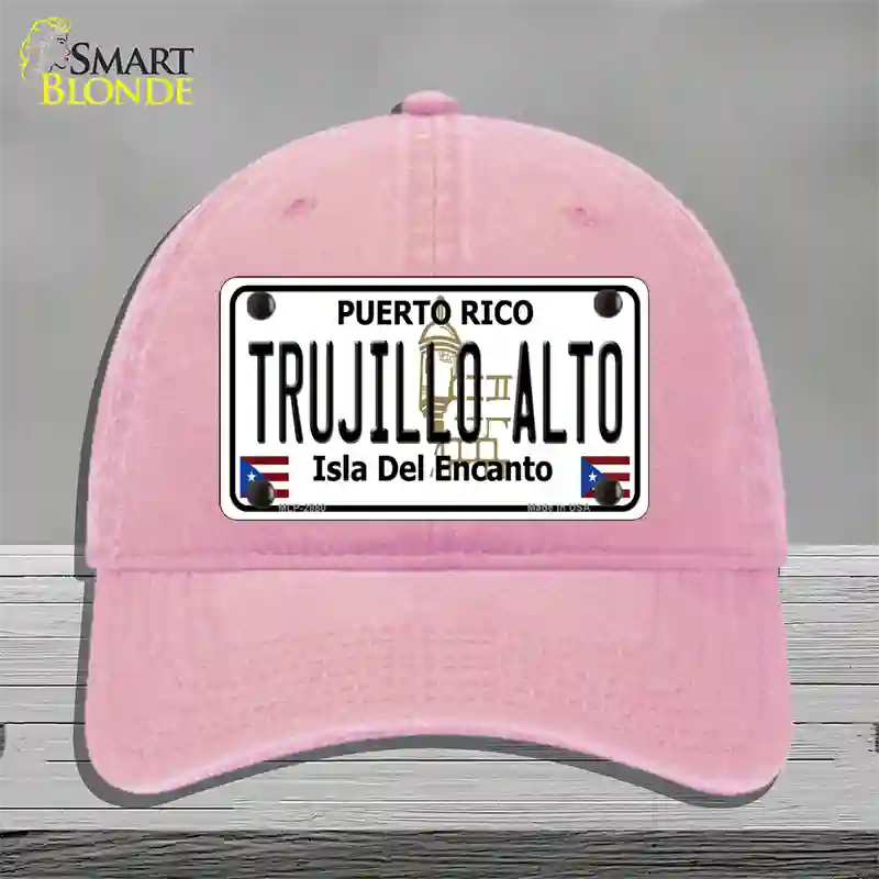 Trujillo Alto Puerto Rico Novelty License Plate Hat Unconstructed Cotton / Pink