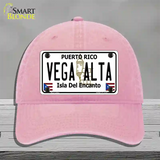 Vega Alta Puerto Rico Novelty License Plate Hat Unconstructed Cotton / Pink