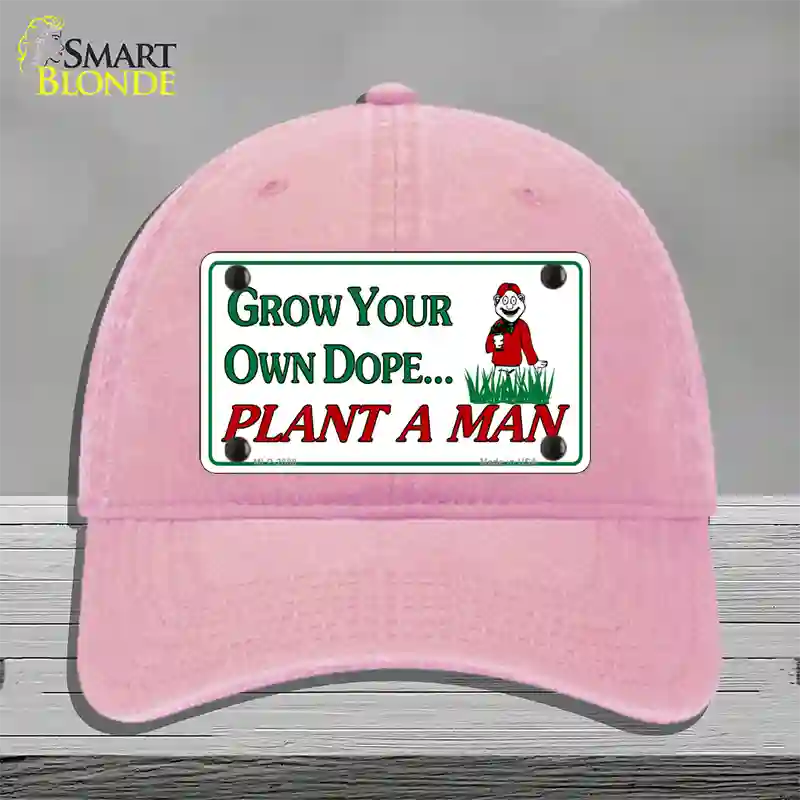 Grow Dope Novelty License Plate Hat Unconstructed Cotton / Pink