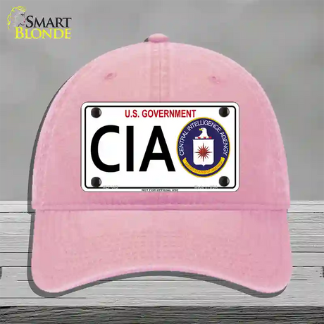 CIA Novelty License Plate Hat Unconstructed Cotton / Pink