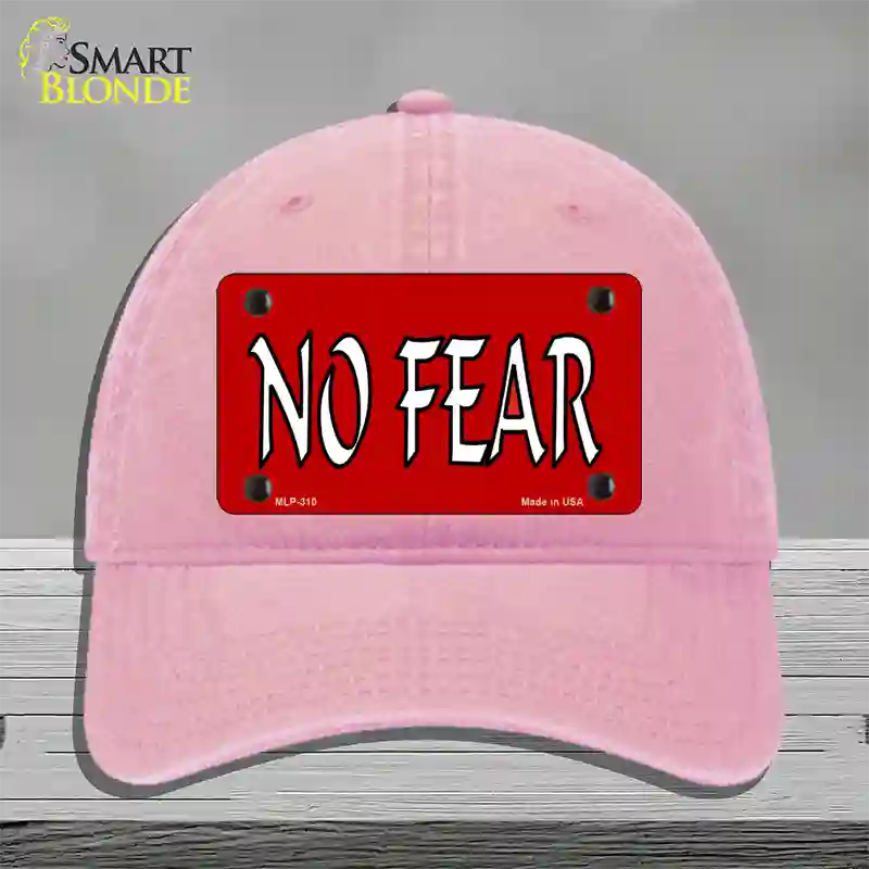 No Fear Novelty License Plate Hat Unconstructed Cotton / Pink