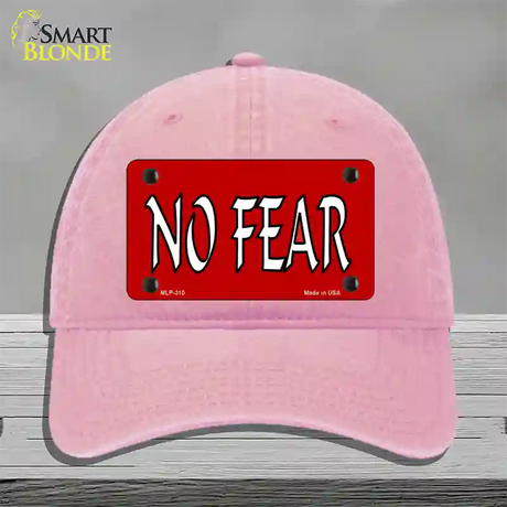 No Fear Novelty License Plate Hat Unconstructed Cotton / Pink