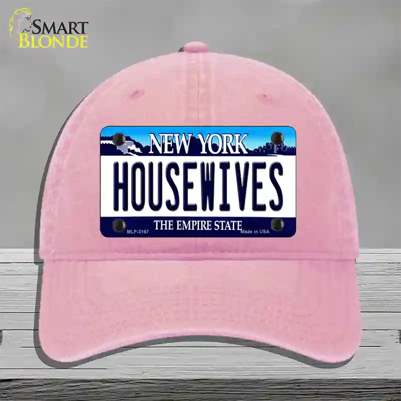 Housewives New York Novelty License Plate Hat Unconstructed Cotton / Pink