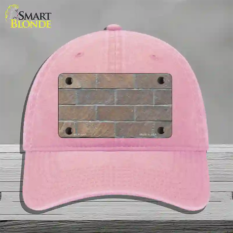 Brick Wall Novelty License Plate Hat Unconstructed Cotton / Pink