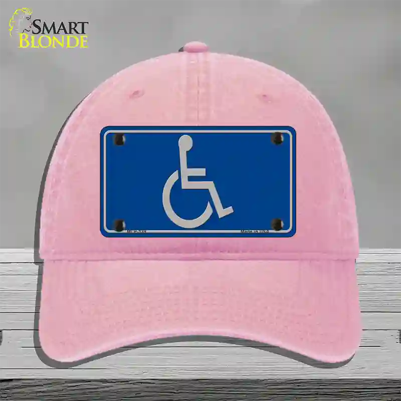 Handicap Logo Novelty License Plate Hat Unconstructed Cotton / Pink