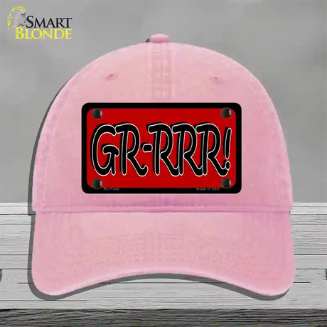 GR-RRR Novelty License Plate Hat Unconstructed Cotton / Pink