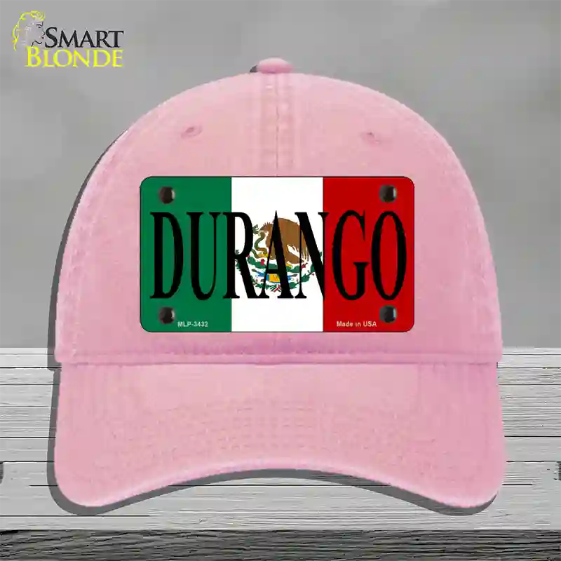 Durango Novelty License Plate Hat Unconstructed Cotton / Pink