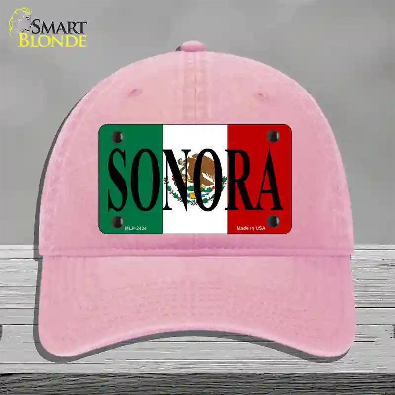 Sonora Novelty License Plate Hat Unconstructed Cotton / Pink