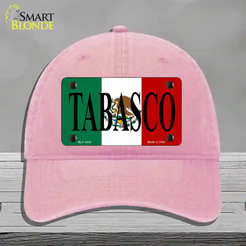 Tabasco Novelty License Plate Hat Unconstructed Cotton / Pink