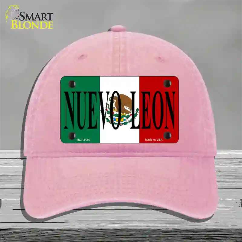 Nuevo Leon Mexico Flag Novelty License Plate Hat Unconstructed Cotton / Pink