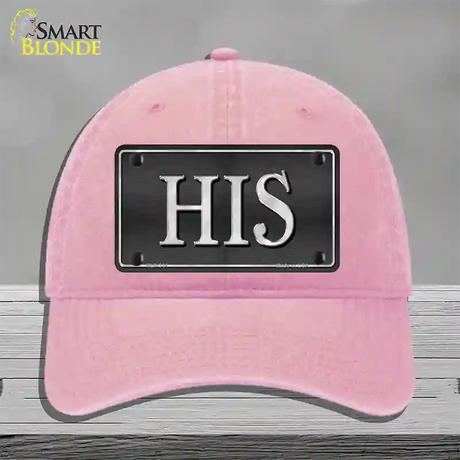 HIS Novelty License Plate Hat Unconstructed Cotton / Pink