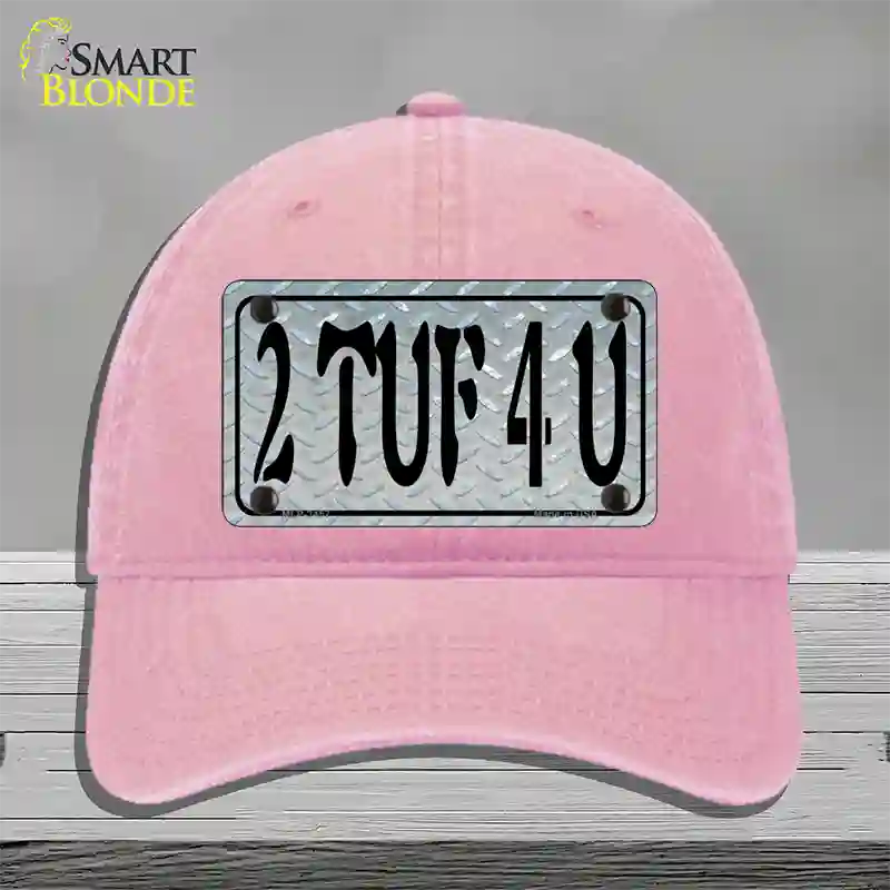 2 TUF 4 U Diamond Novelty License Plate Hat Unconstructed Cotton / Pink