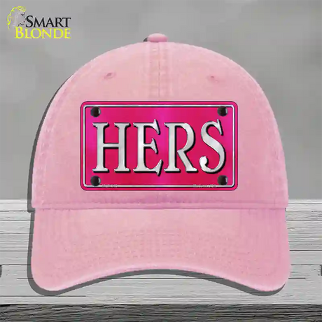 HERS Novelty License Plate Hat Unconstructed Cotton / Pink