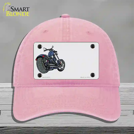 Motorcycle Offset Novelty License Plate Hat Unconstructed Cotton / Pink