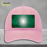 Green White Fade Scratched Novelty License Plate Hat Unconstructed Cotton / Pink