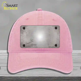 Gray White Fade Scratched Novelty License Plate Hat Unconstructed Cotton / Pink