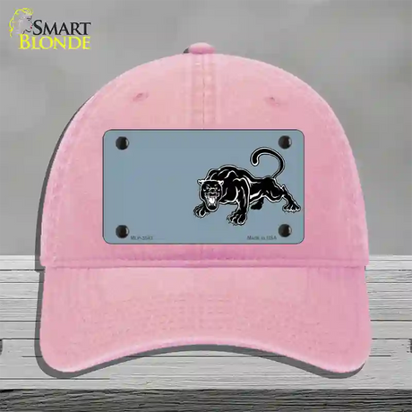 Black Panther Offset Novelty License Plate Hat Unconstructed Cotton / Pink