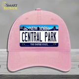 Central Park New York Novelty License Plate Hat Unconstructed Cotton / Pink